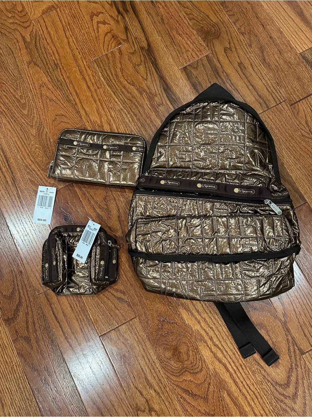 Lesportsac Lily Copper Foil Lot of 3